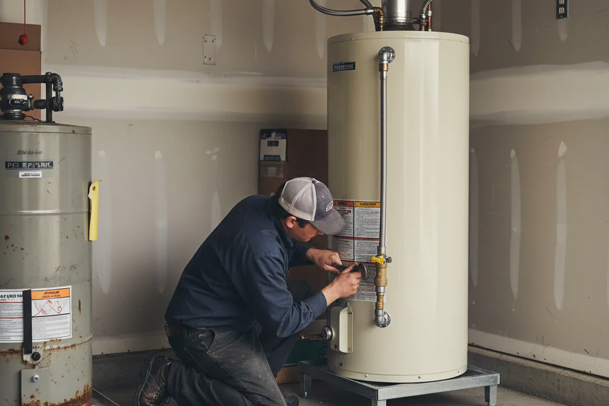 Water heater and shutoff valve replacement in Hiawassee
